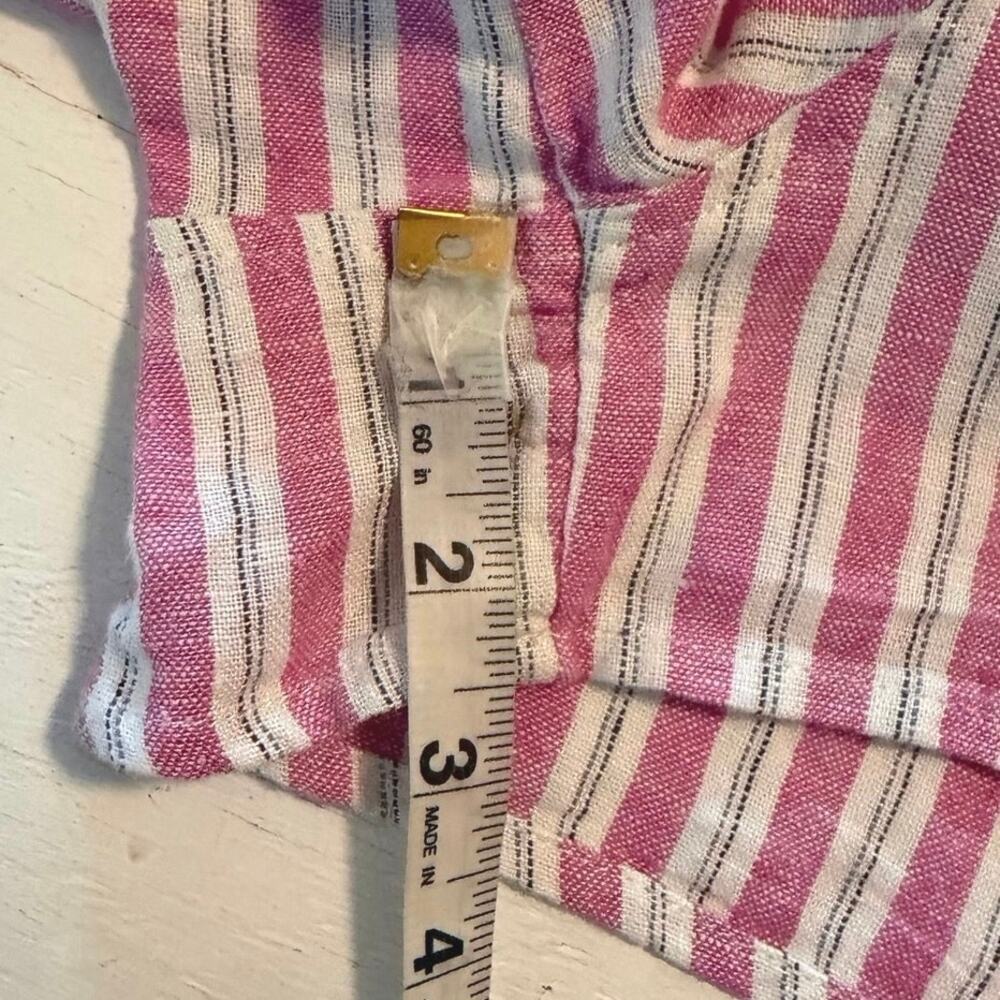 Universal Thread Linen Blend Pajama Set Womens Size XL Striped Shorts Lounge - Picture 10 of 14